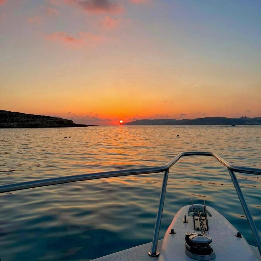 sunset-boat-malta
