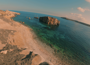 zriezaq bay qala and halfa rock islet in gozo malta