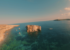 halfa rock islet in gozo malta