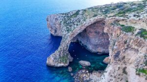 blue grotto arch malta natural arch sea caves crystal clear water zurrieq coastline scenic view